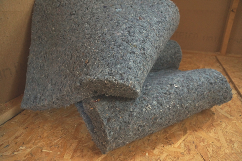 Métisse en coton recyclé pour votre isolation thermique Tiny house : isolation de nos tiny houses est en métisse de coton
