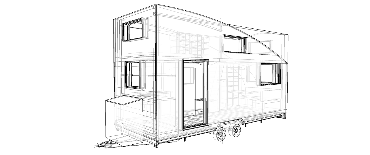 Plan 3D de tiny house